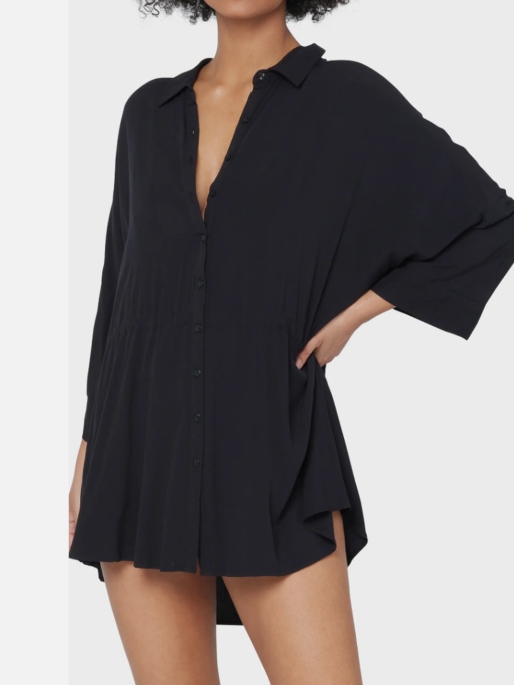 Lspace Pacifica Tunic Beach Cover-Up - 3/4 Sleeve